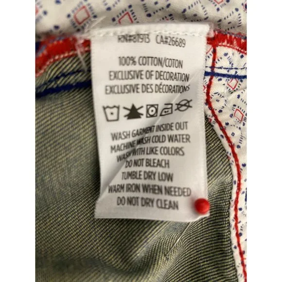 Robert Graham Jeans Men Size 34 Blue Slim Jim Pants Actual 36x31 Dark Indigo - Picture 7 of 10